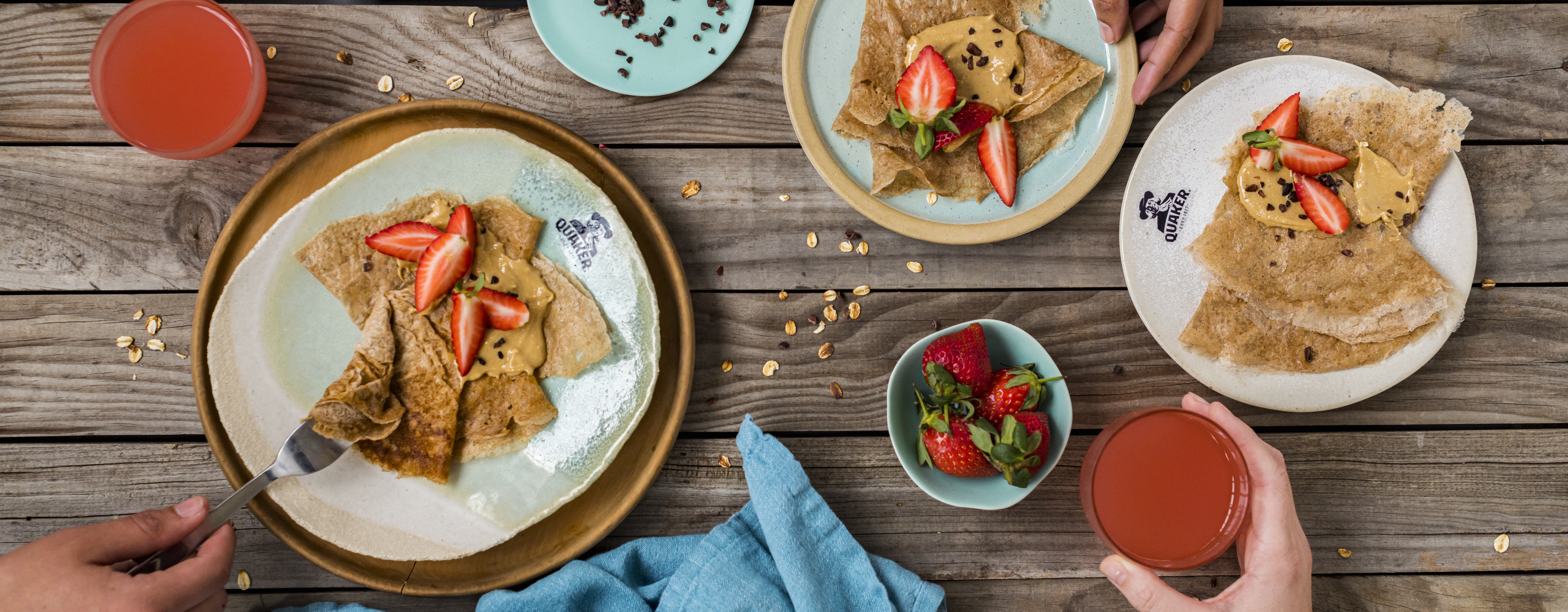 aux fraises, beurre de noix de cajou & grains de cacao pelés